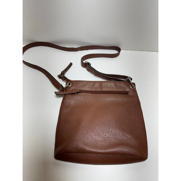Franco Sarto  town Leather Cross Body Zippered Handbag Purse Boho Adjustable - Picture 13 of 14